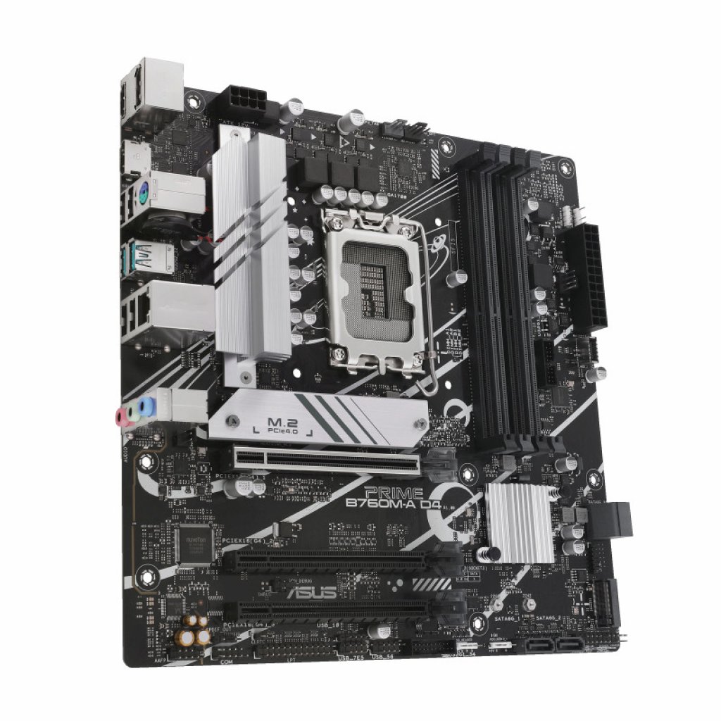 [09/01/2023] Für den Intel Sockel 1700 gibt es auch zahlreiche neue Mainboards mit dem Chipsatz B760, zum Beispiel das Asus Prime B760M-A D4