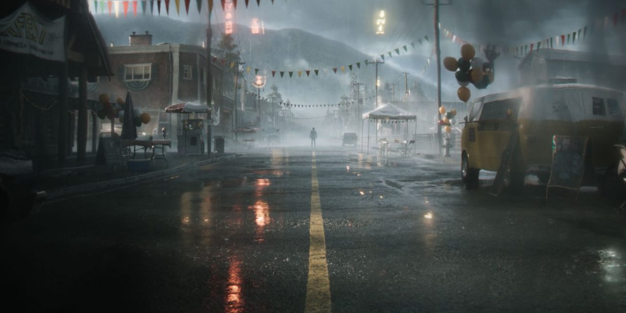Hauptstraße in Bright Falls in Alan Wake 2