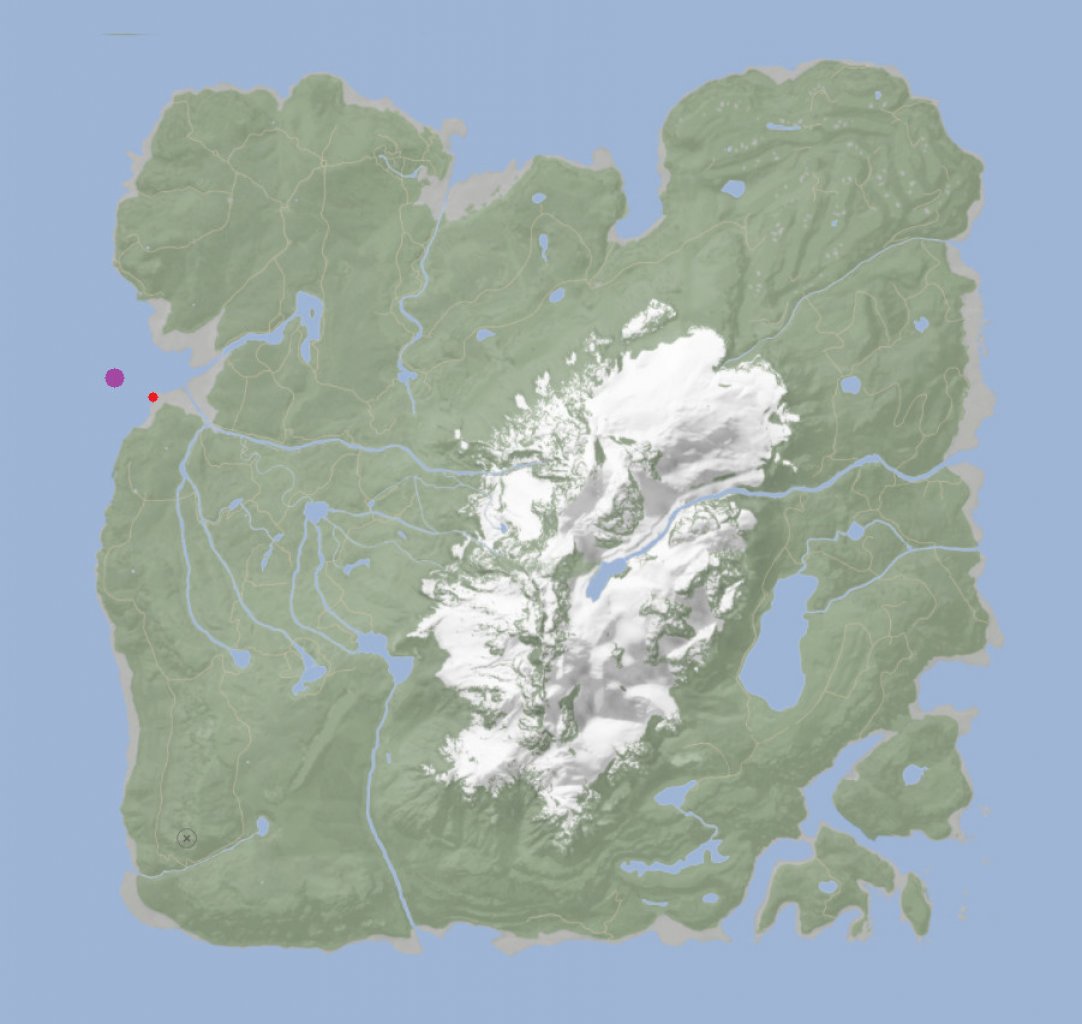 Map der Spielwelt in Sons of the Forest.