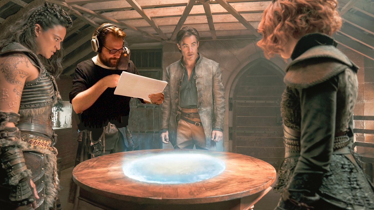 Bildcollage mit Gronkh und dem Cast von Dungeons and Dragons: Ehre unter Dieben