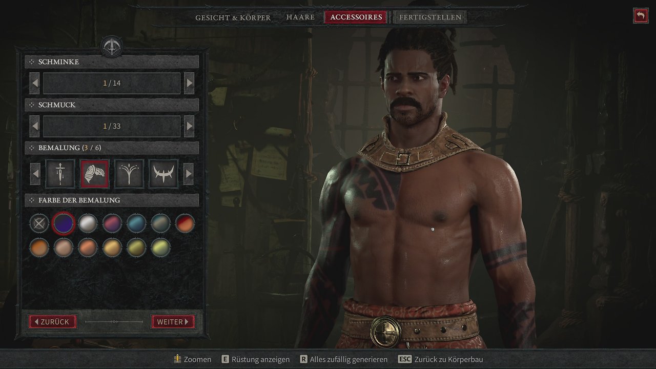 Charaktereditor in Diablo 4