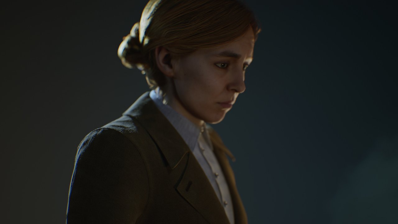Emily Hartwood schaut trübsinnig.