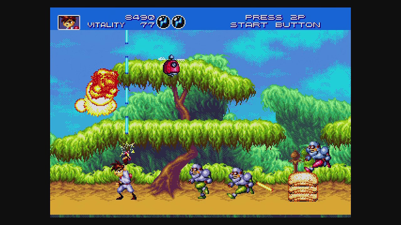 Kampfszene aus Gunstar Heroes