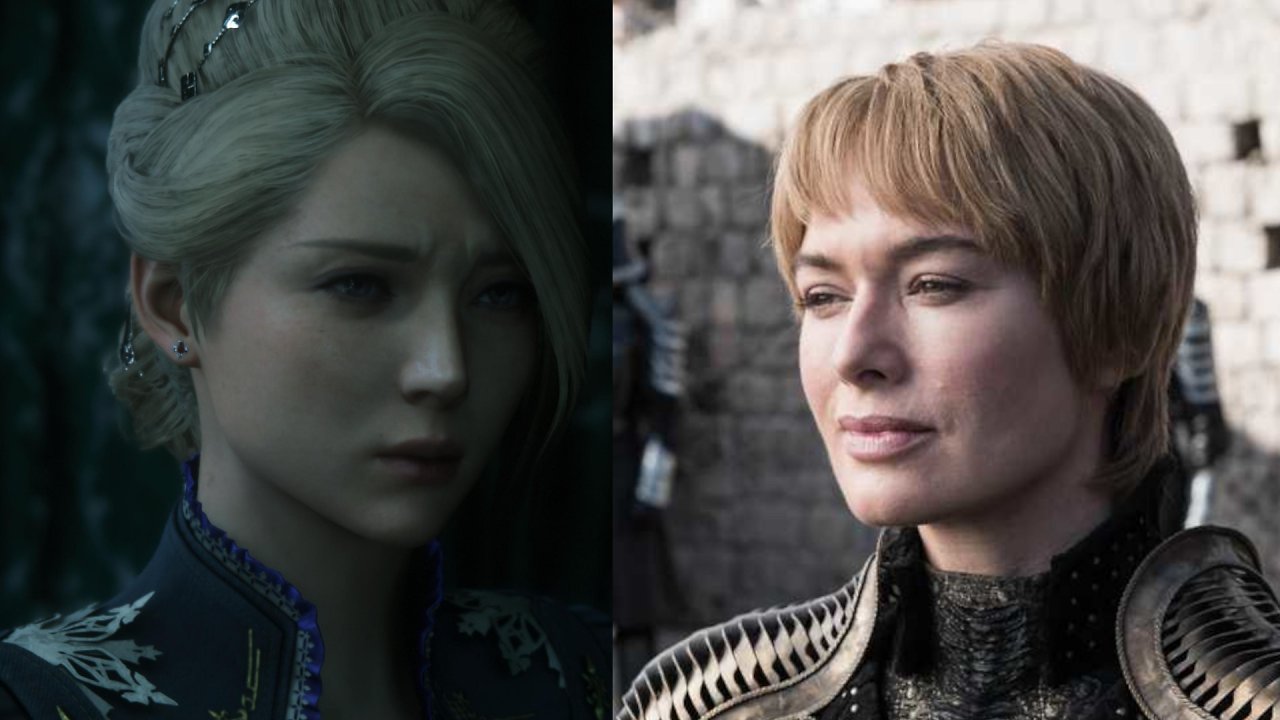 Links ist Annabella Lesage aus Final Fantasy 16 zu sehen, rechts Cersei Lannister aus Game of Thrones.
