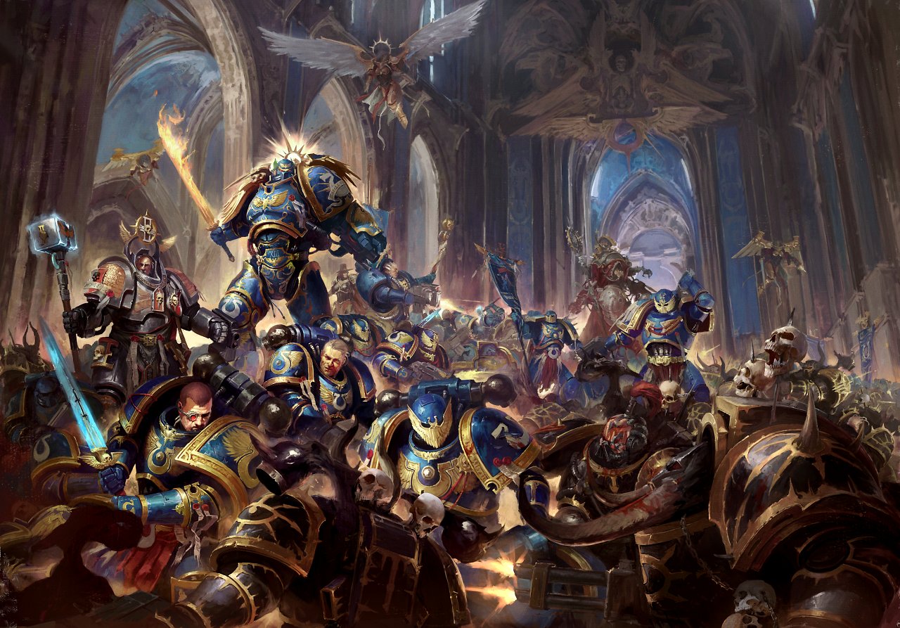 Roboute Guliman kämpft gegen Chaos.