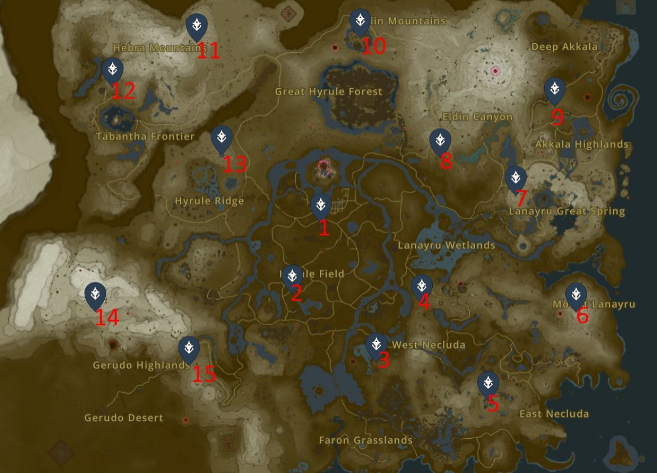 [15/06/2023] Alle Türme in Zelda: Tears of the Kingdom