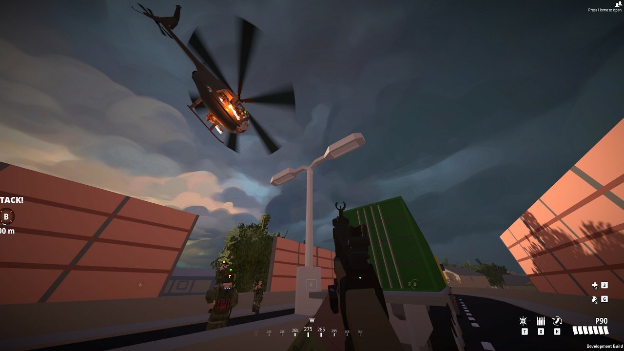 Ein Helikopter stürzt ab