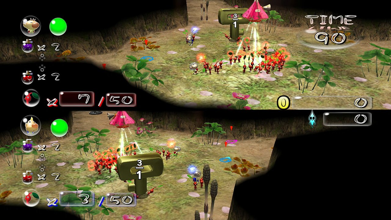 Koop-Split-Screen in Pikmin 2