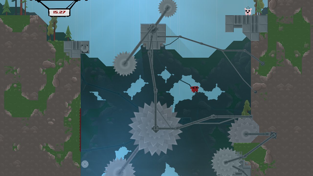 Eines der ersten Levels in Super Meat Boy