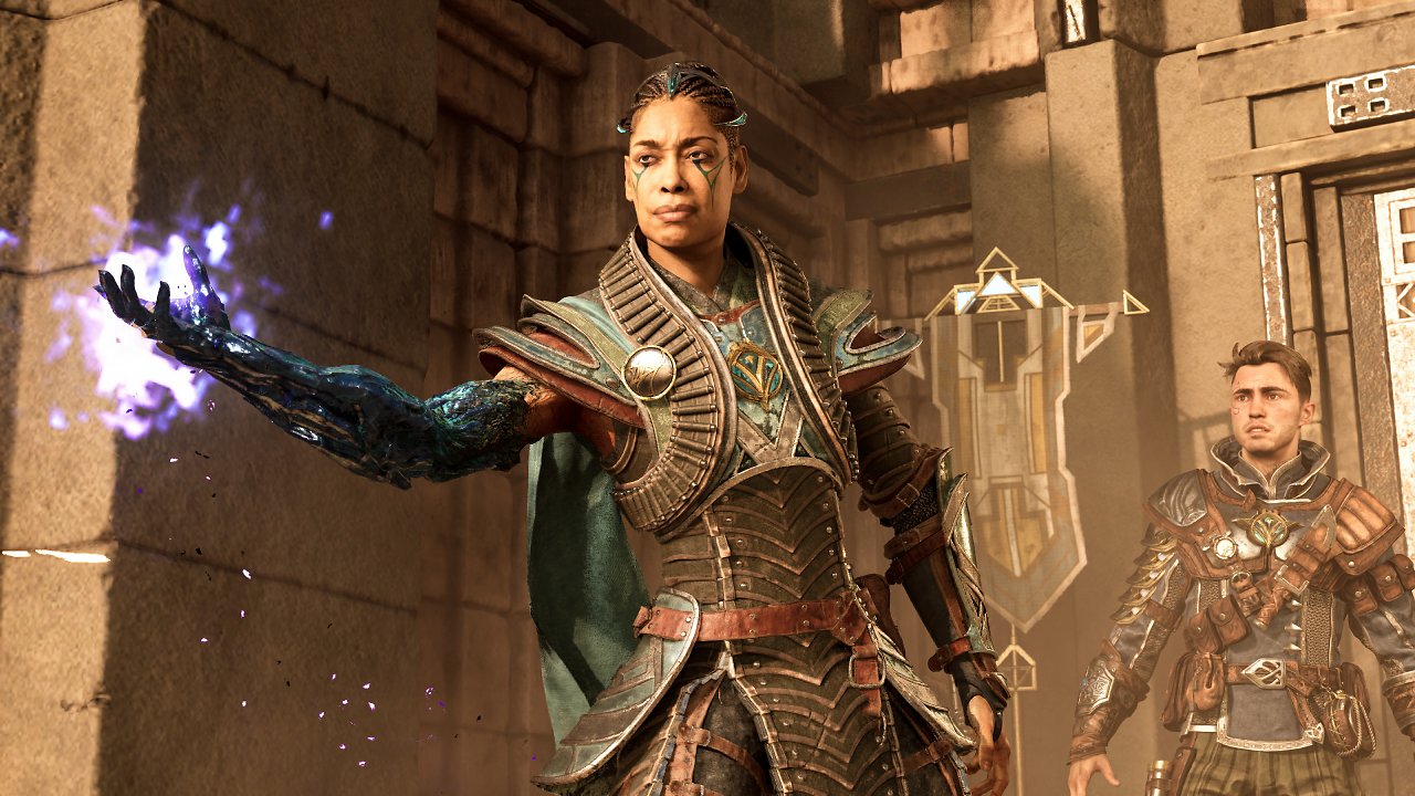 Eine Frau wirkt Magie in Immortals of Aveum