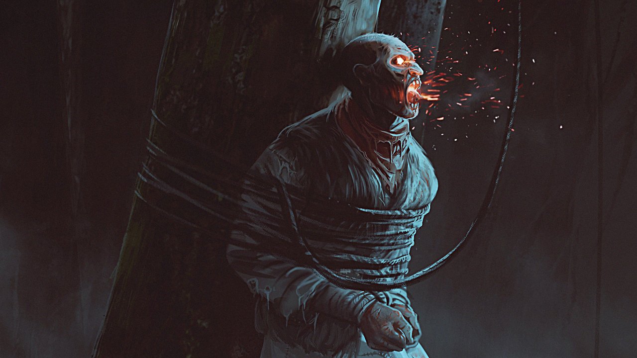 Ein Artwork von einem Ghoul aus Witchfire.