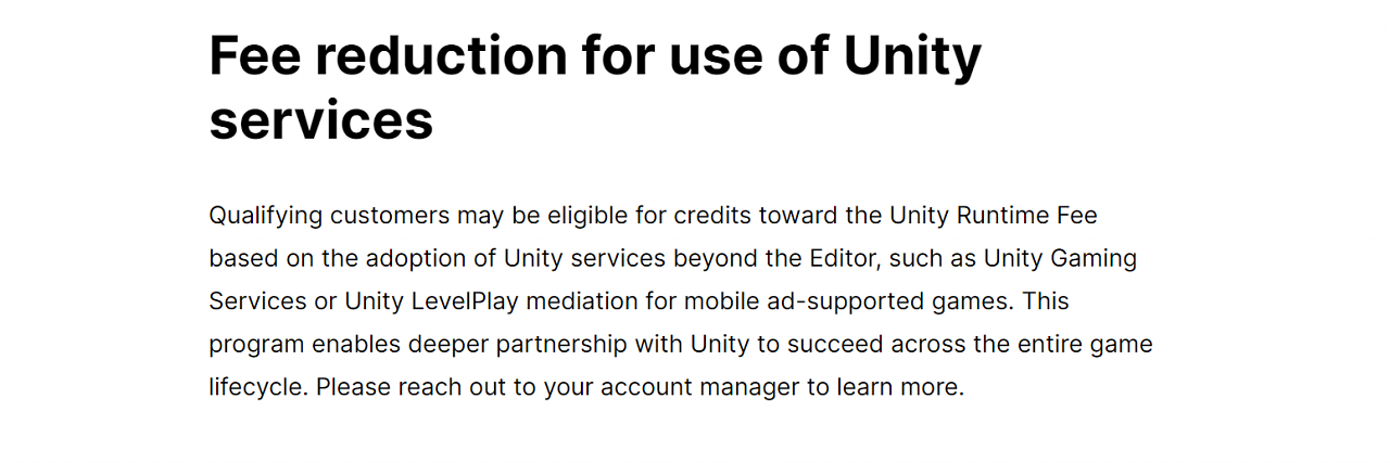 Rabatt für Nutzer von Unitys Monetarisierungs-Tools