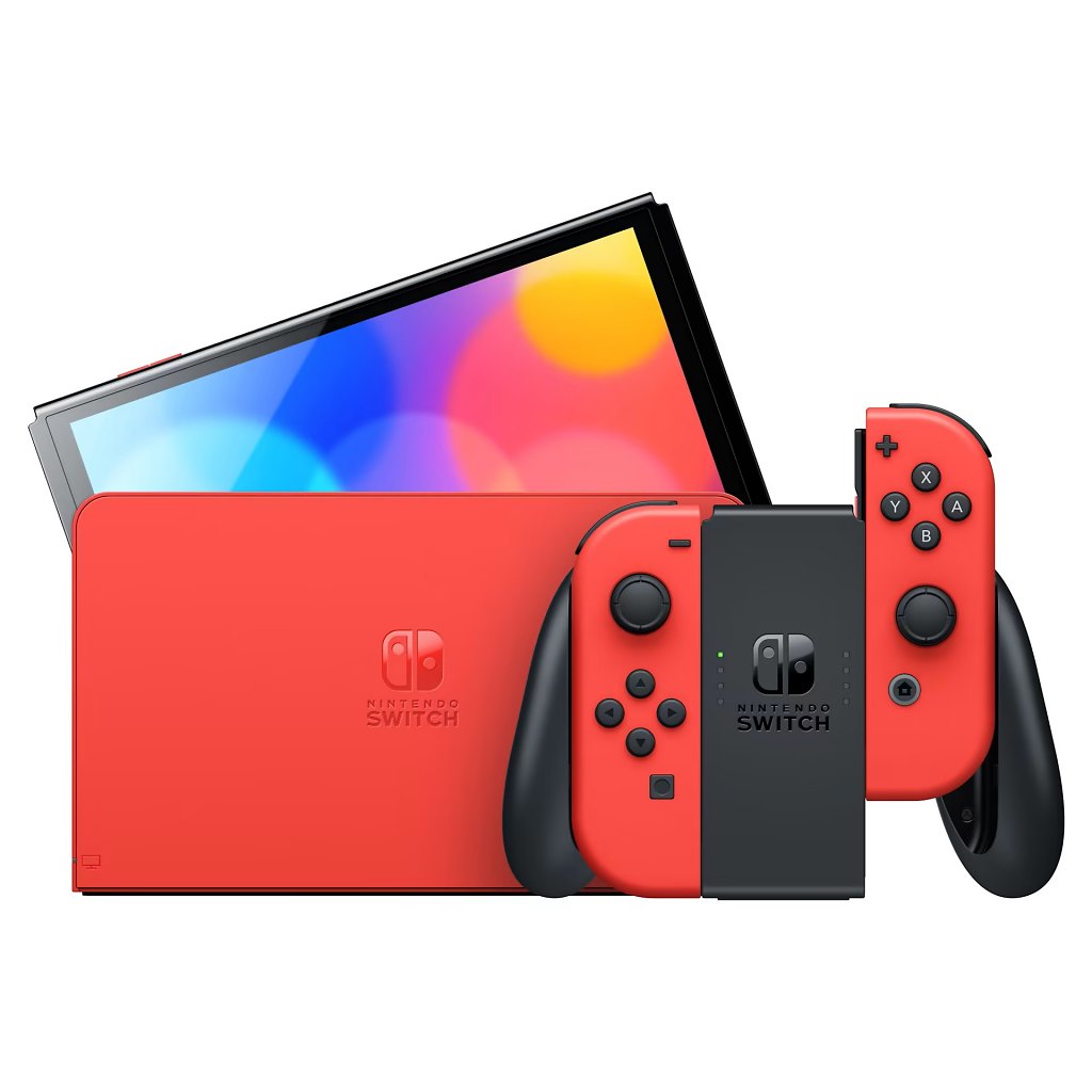 Nintendo Switch OLED in rot.