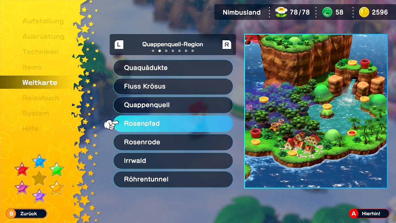 Dank der Schnellreise kehrt ihr schnell in alte Gebiete zurück.
