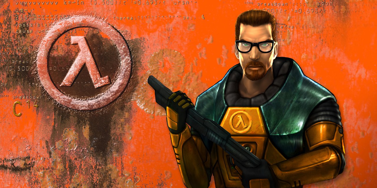 Gordon Freeman und Lambda-Logo von Half Life