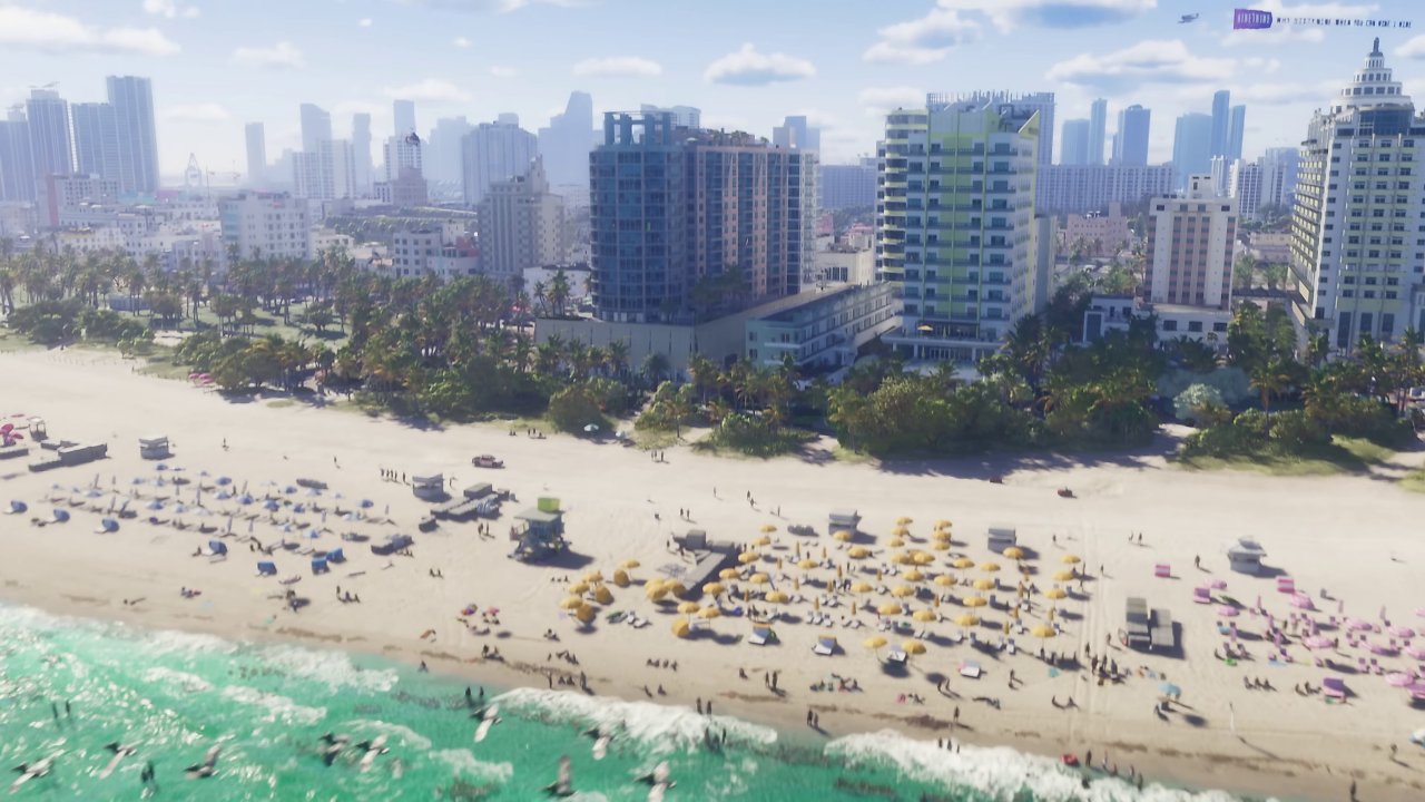 Blick auf den Strand von Vice City.