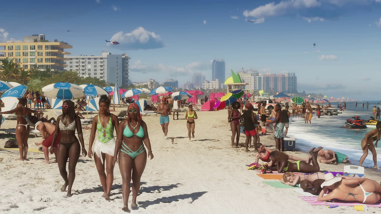 Blick auf den Strand von Vice City.