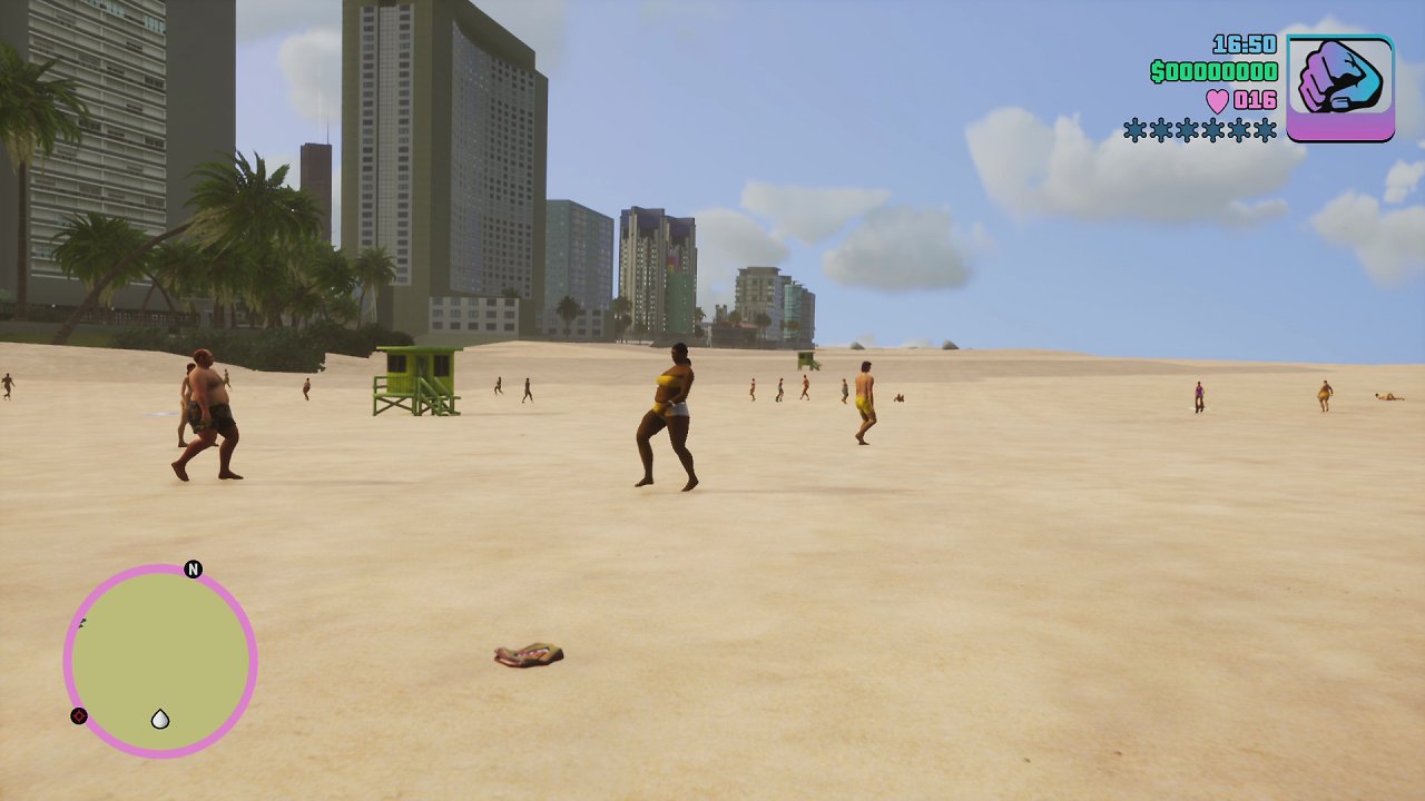 Blick auf den Strand von Vice City.