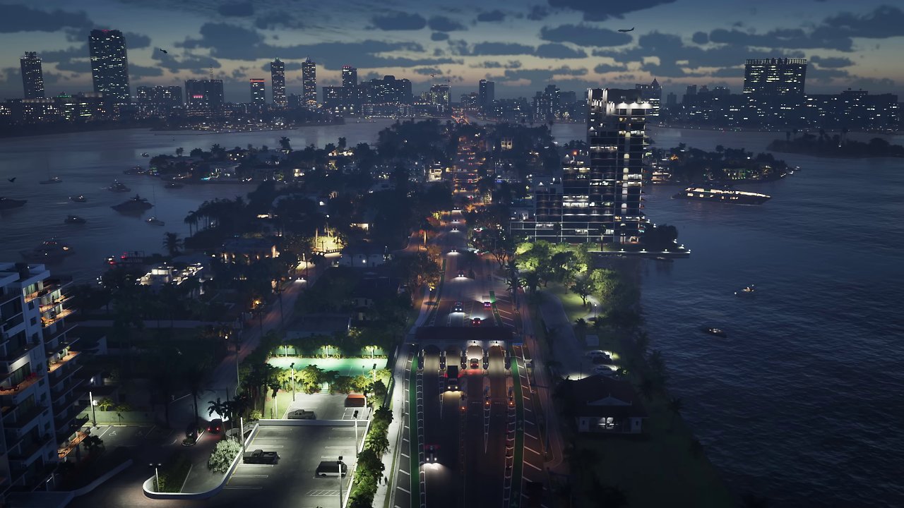 Vice City bei Nacht.
