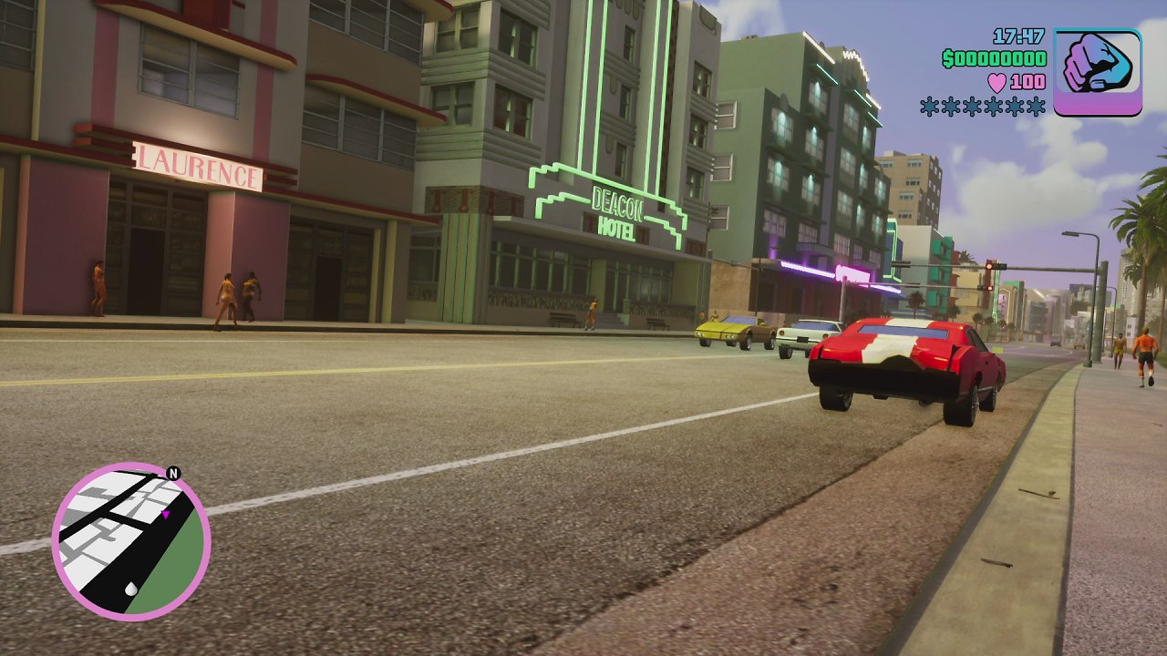 Die Straßen von Vice City.