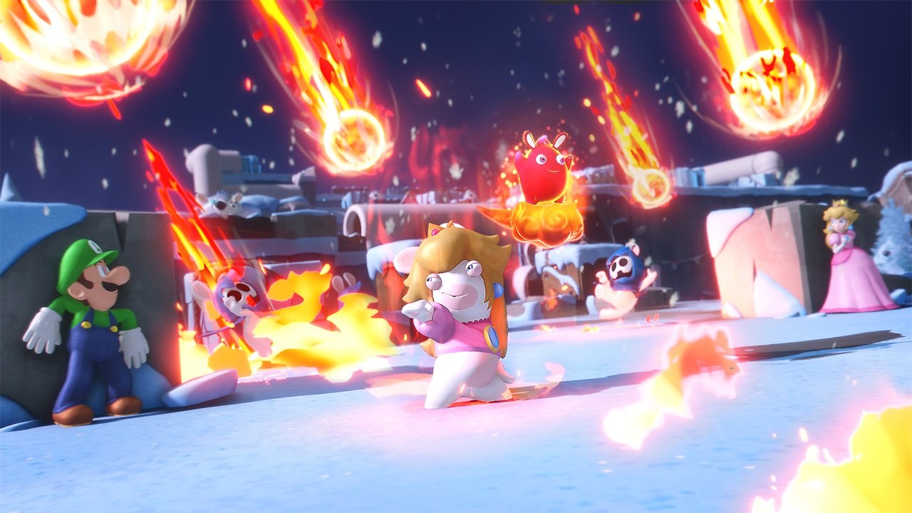 Helft den Rabbids, Mario und zahlreichen, anderen Nintendo-Helden dabei die Galaxis zu retten.