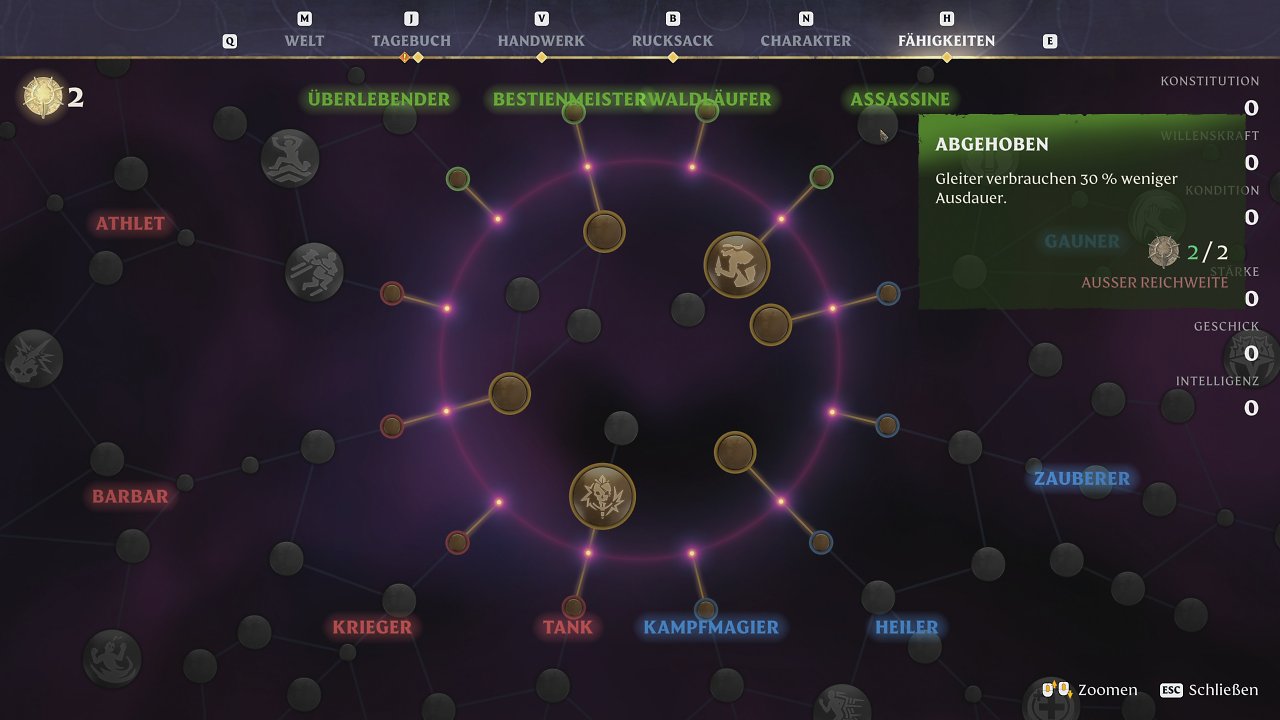Der Skilltree aus Enshrouded