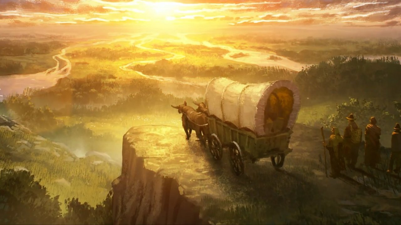 Blick über ein Tal - Artwork zu Farthest Frontier