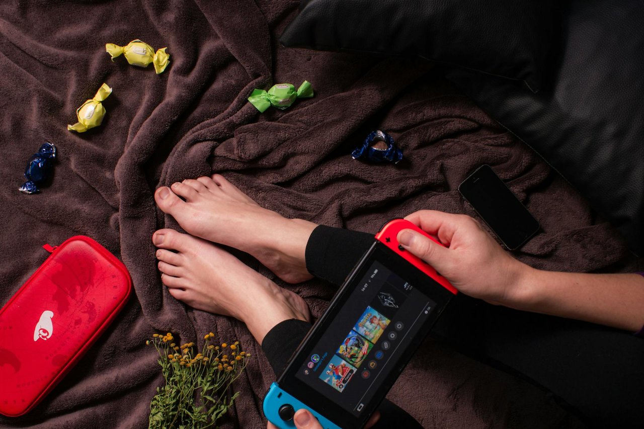 Die Nintendo Switch im Einsatz.