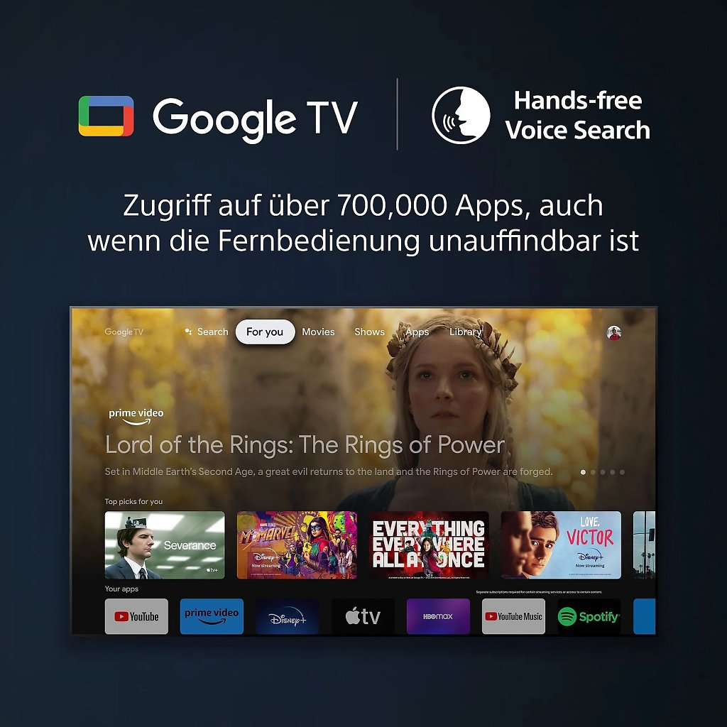 Screenshot der Google-TV-Oberfläche