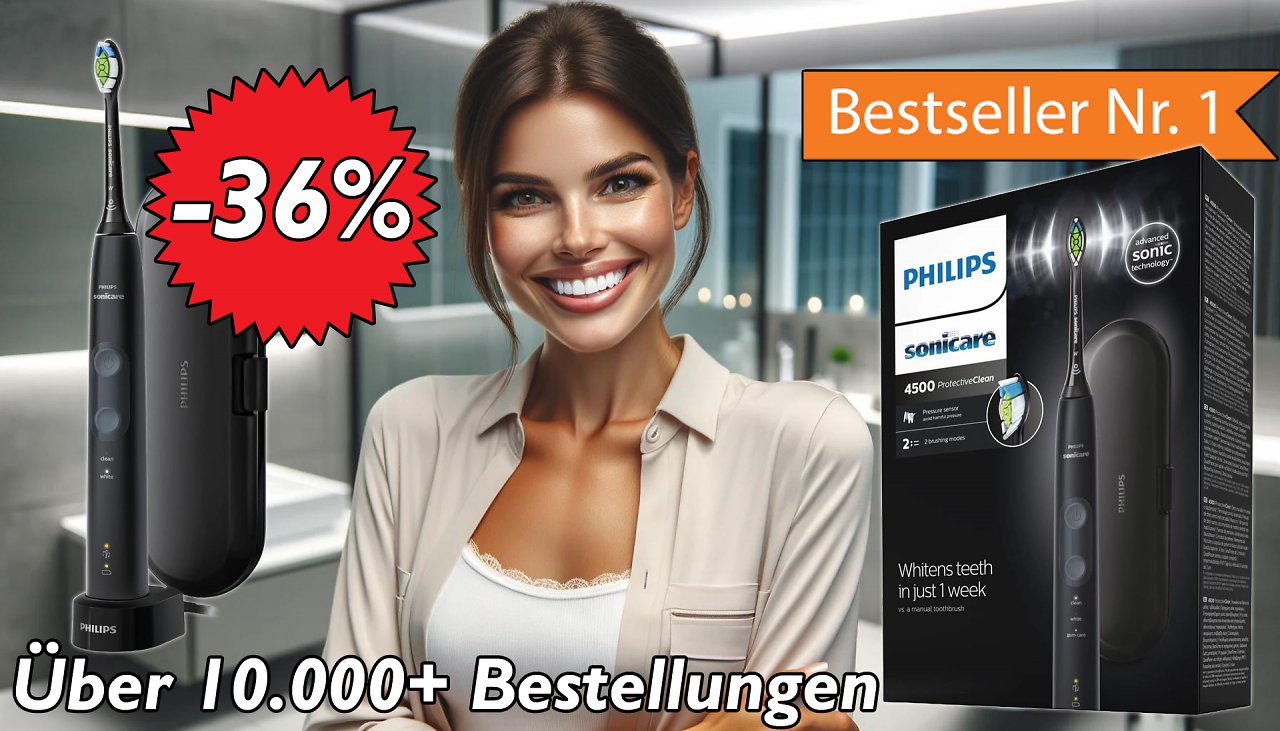 [04/02/2024] Wer nicht zuschlägt, ist selber schuld: Philips Sonicare mit 36% Rabatt - bereits 10.000 Mal bestellt
