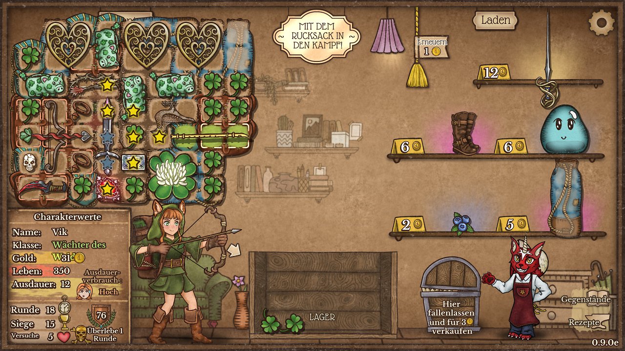 Der Shop in Backpack Battles