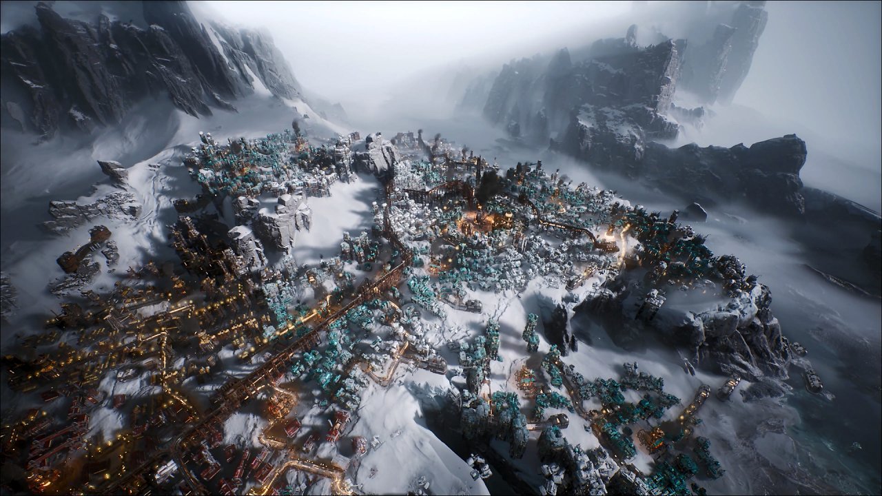 Eine riesige Stadt im Frostland