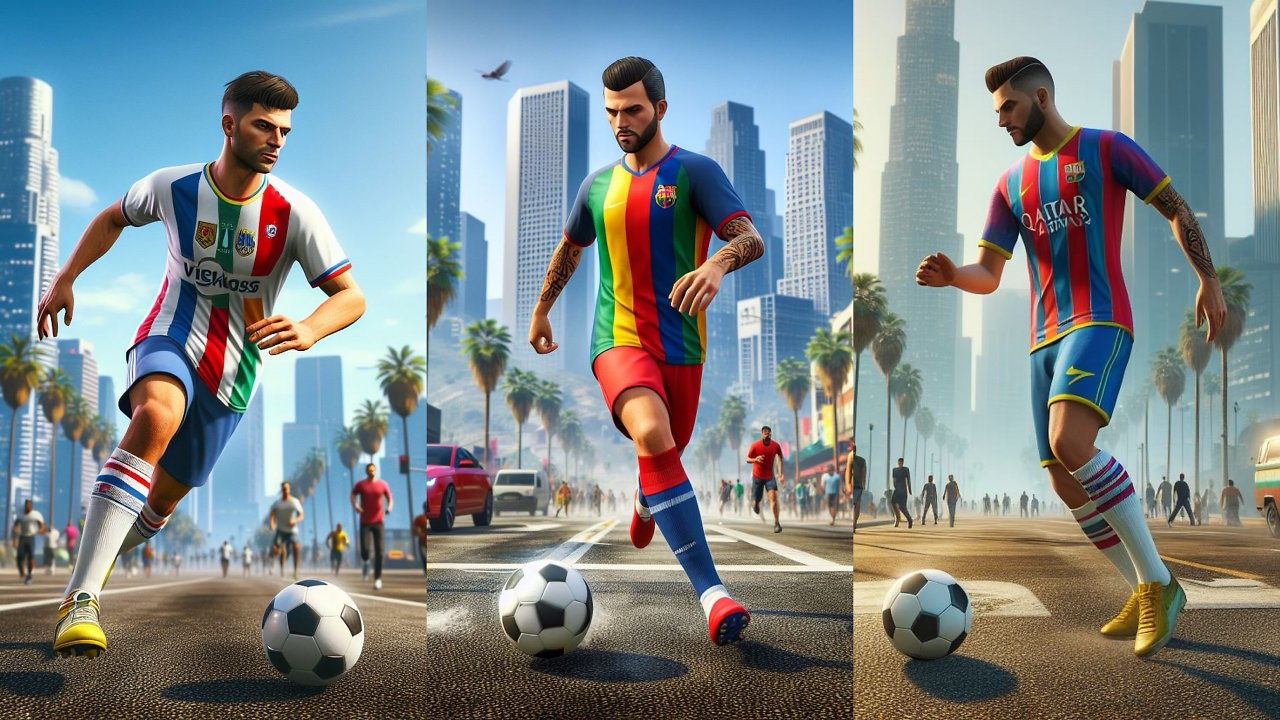 Imaginäres FIFA in GTA 6-Optik.