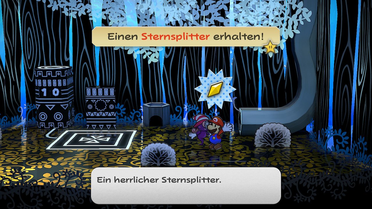 Mario findet einen Sternsplitter im großen Baum