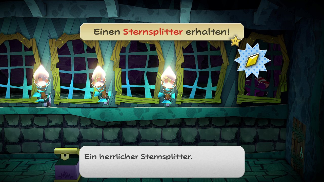 Mario findet einen Sternsplitter in der Spukabtei