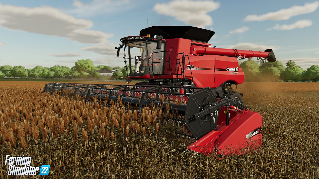 Ein Mähdrescher im Landwirtschafts-Simulator 22.
