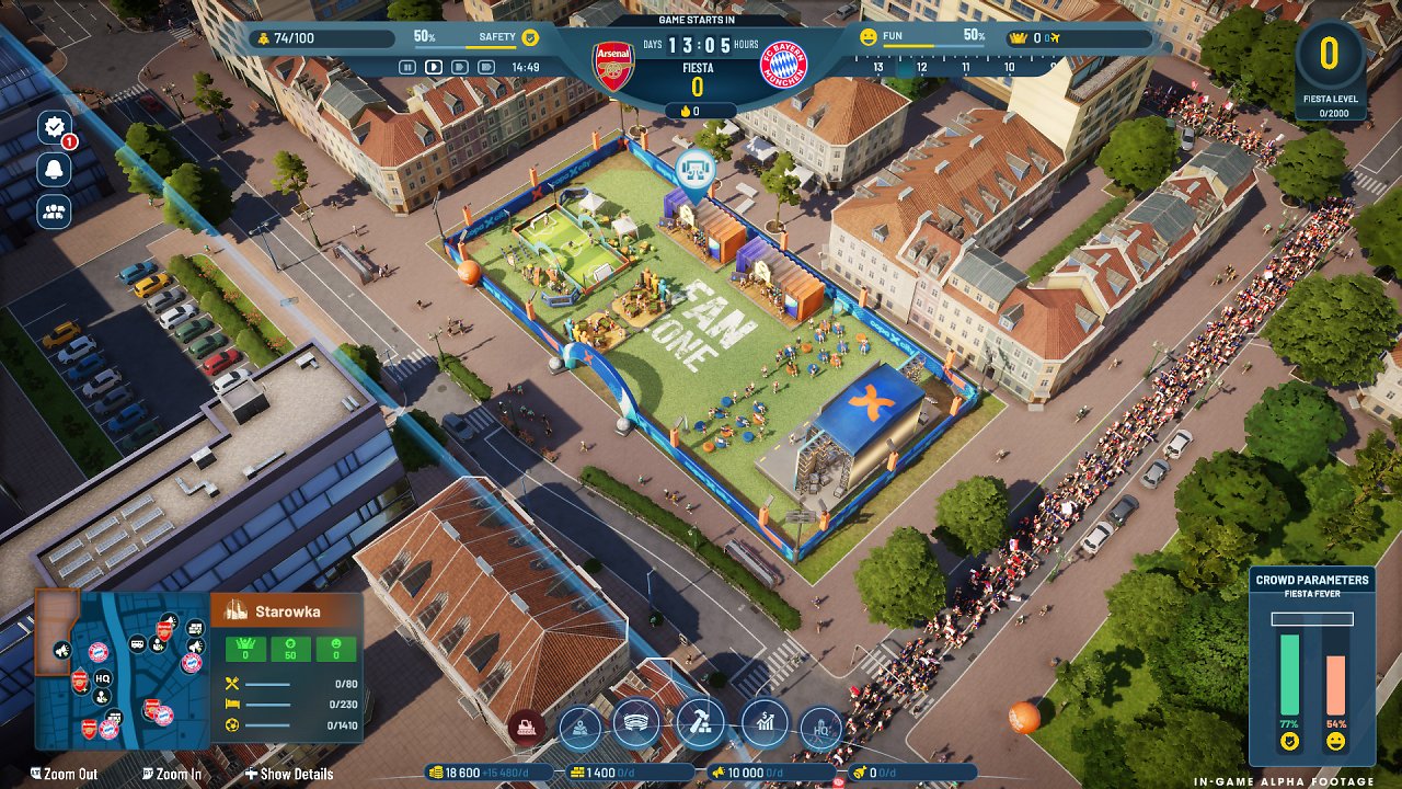 Erste Fans neben der Fanzone in Copa City