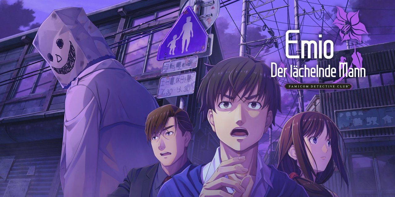 Das offizielle Poster zum Spiel zeigt die Hauptfiguren der Handlung verängstigt durch Emio.