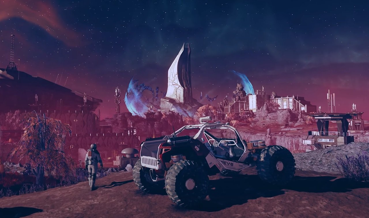 Das Fahrzeug REV-8 auf dem Heimatplaneten von Haus Va'ruun