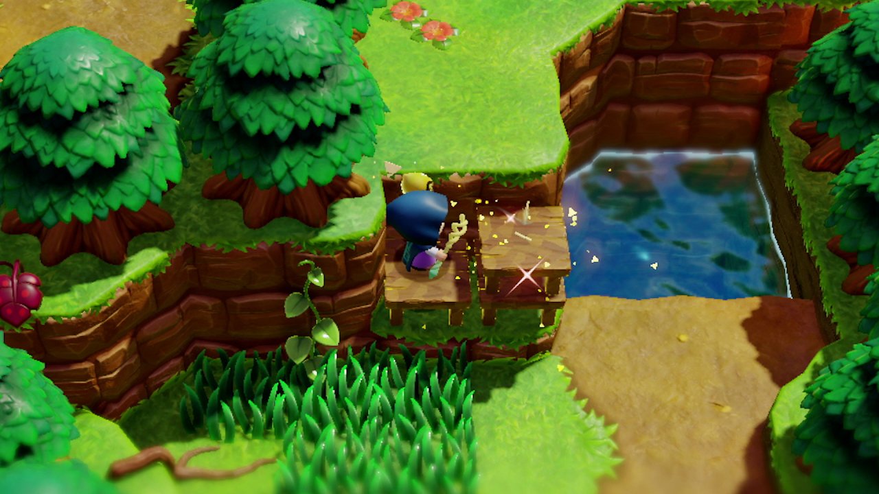 Zelda hüpft auf Tische