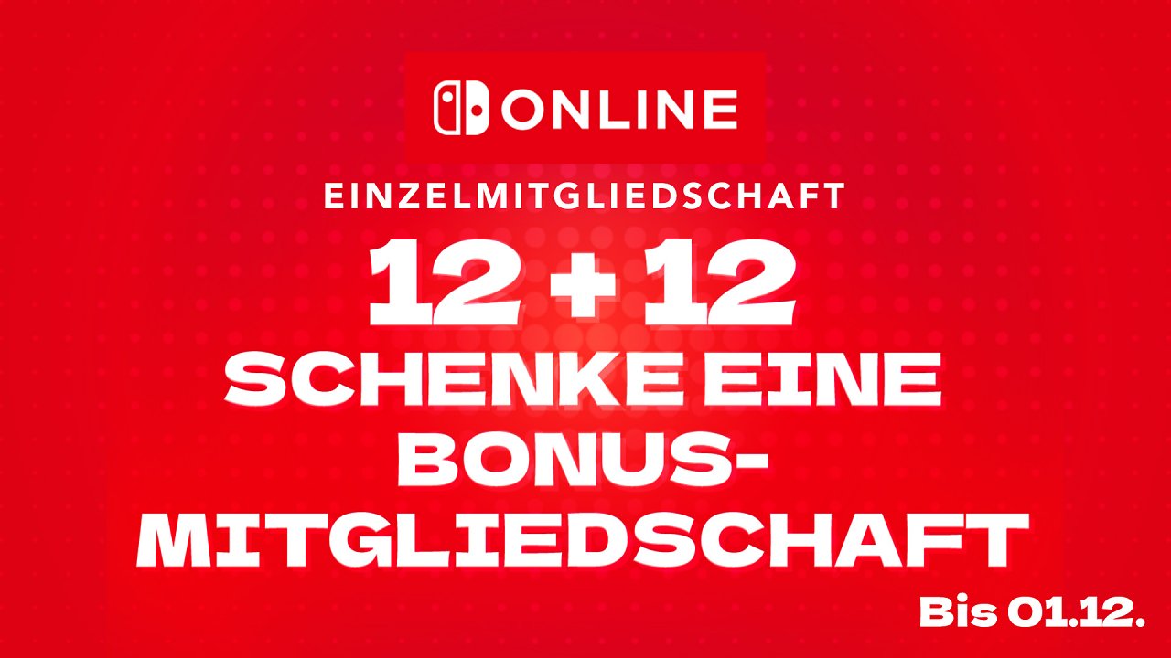 Sichert euch bis zum 1. Dezember 12 Bonus-Monate Nintendo Switch Online!
