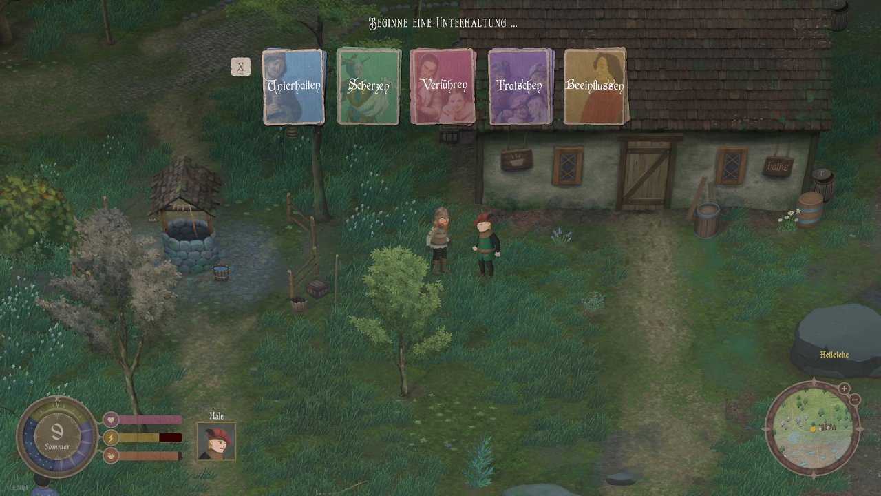 Verschiedene Interaktionsmöglichkeiten, um mit NPCs zu kommunizieren