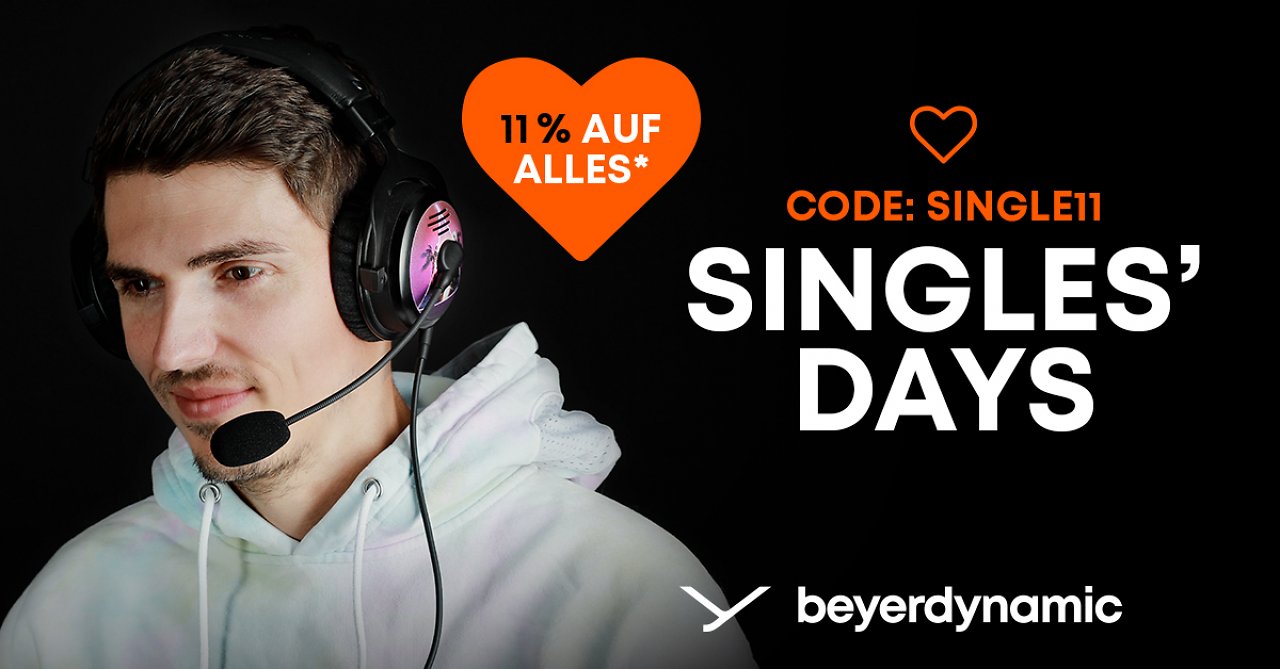 [06/11/2024] Fette 11 % Bonus-Rabatt auf alle aktuellen beyerdynamic-Preise: Spart jetzt beim Singles' Day!&nbsp;