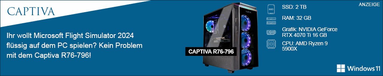 [03/12/2024] Flight Simulator 2024: Flüssig auf einer 4060 Ti? Mit unseren Tuning-Tipps auf jeden Fall!&nbsp;
