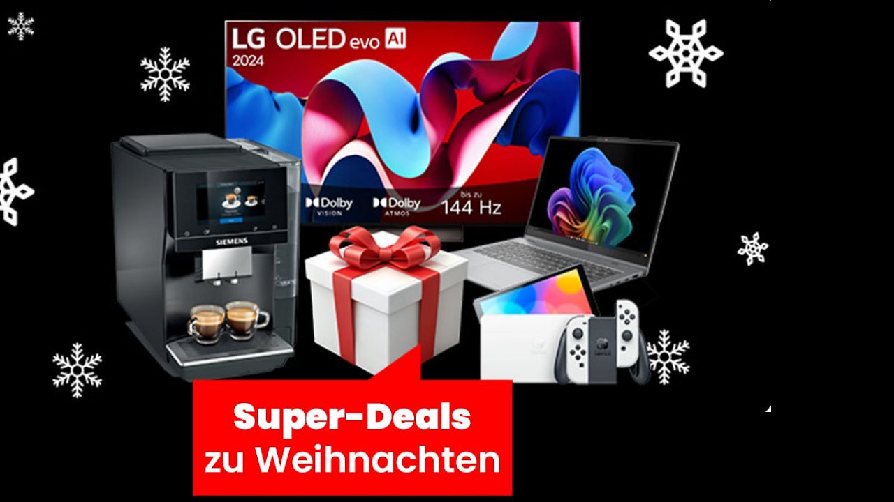 Weihnachts-Deals: Philips Soundbar mit Subwoofer nur 99€, Corsair Gaming-Tastatur nur 29€, LG TV -58% - Riesen-Rabatte bei MediaMarkt