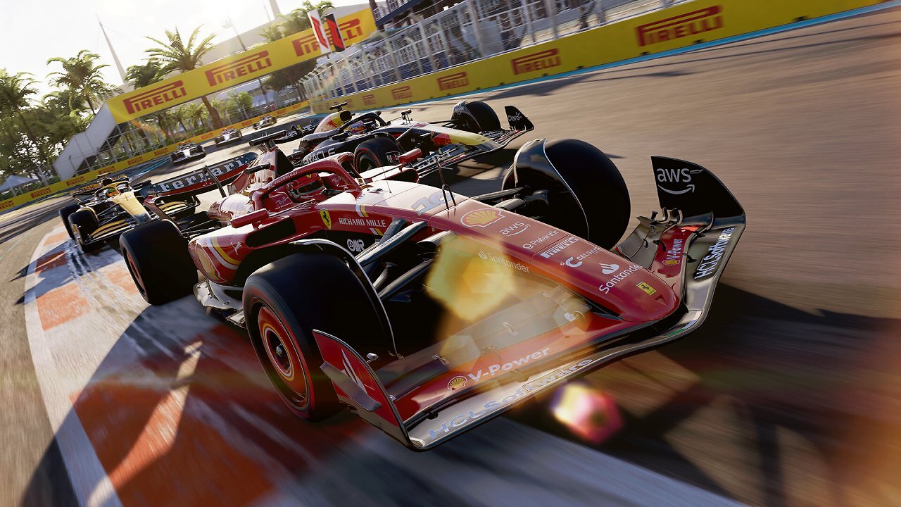 Ein Formel-1-Ferrari in der Nahaufnahme