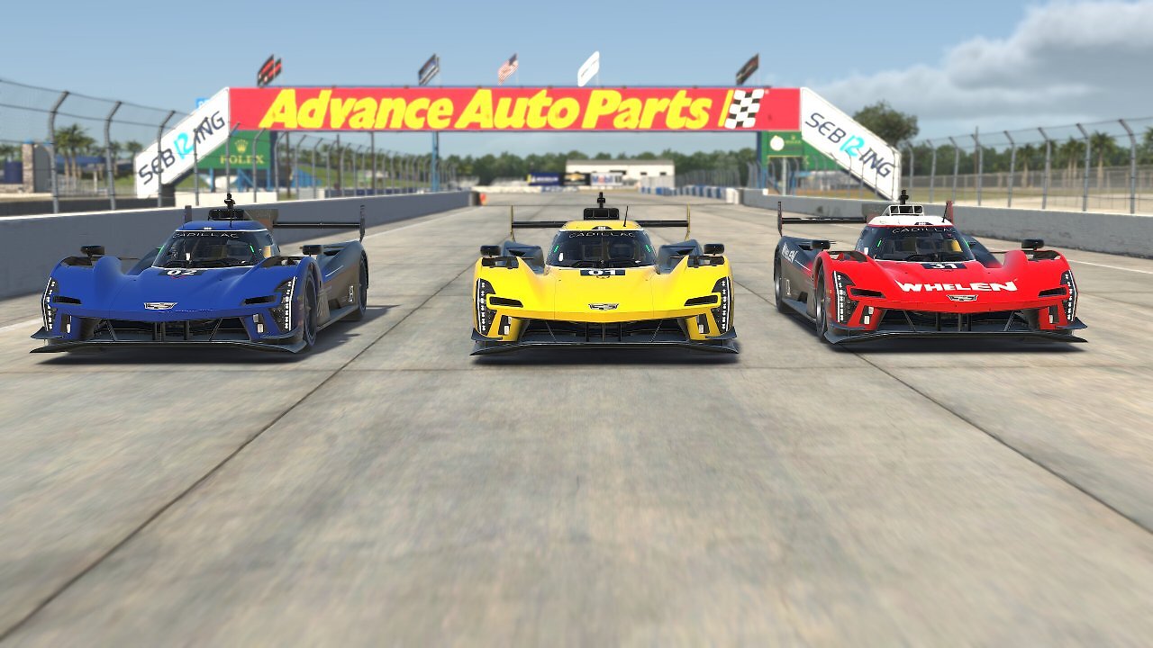 Drei Cadillac-Hypercars in iRacing