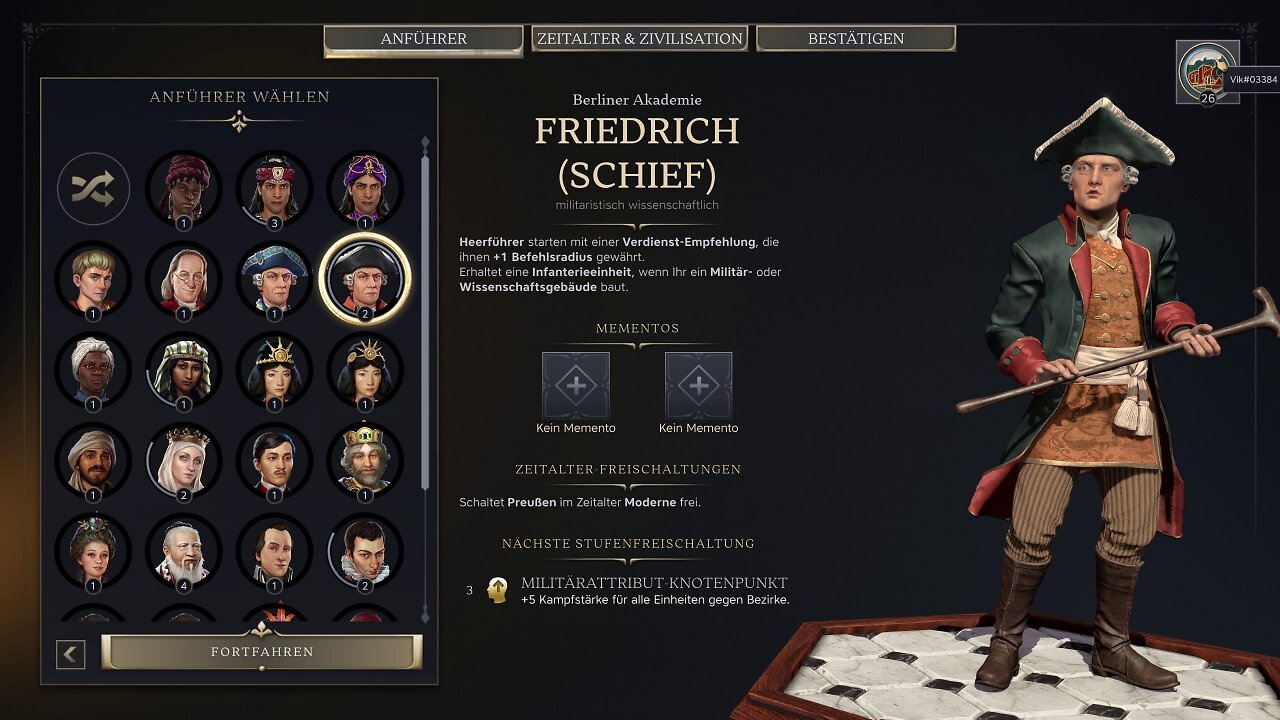 [03/02/2025] Die Auswahl an Anführern und Völkern ist bei Civ 7 ohne DLCs so groß wie bei keinem Teil davor zum Release gewesen. Inzwischen sind zahlreiche weitere dazugekommen - größtenteils aber kostenpflichtig.