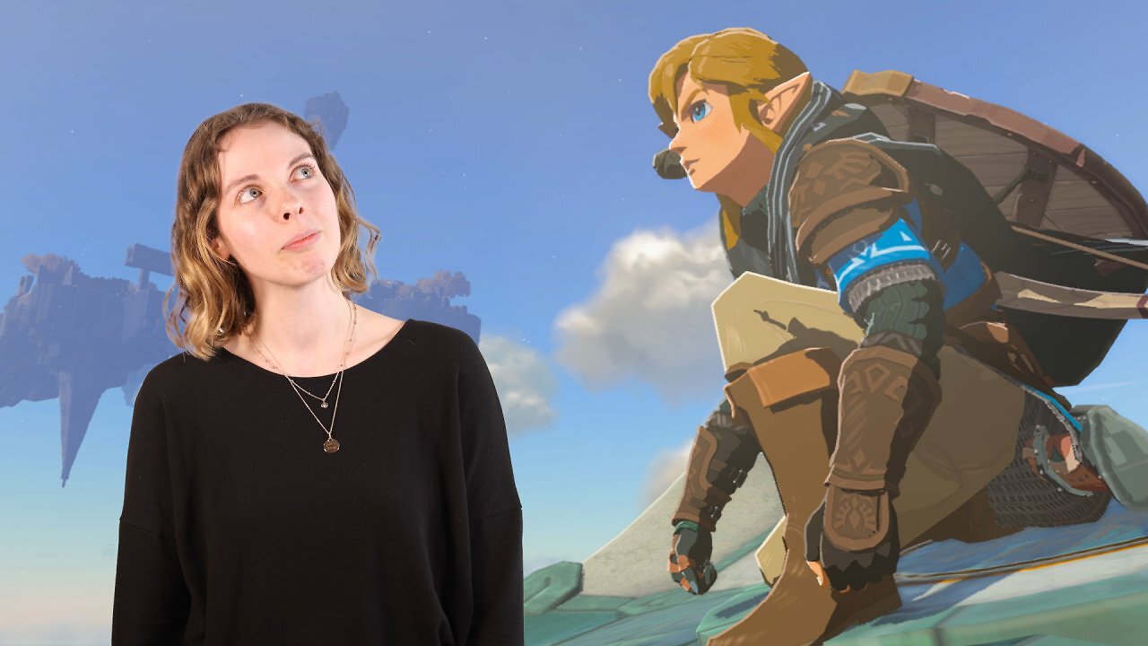 Die Autorin neben Link aus Tears of the Kingdom