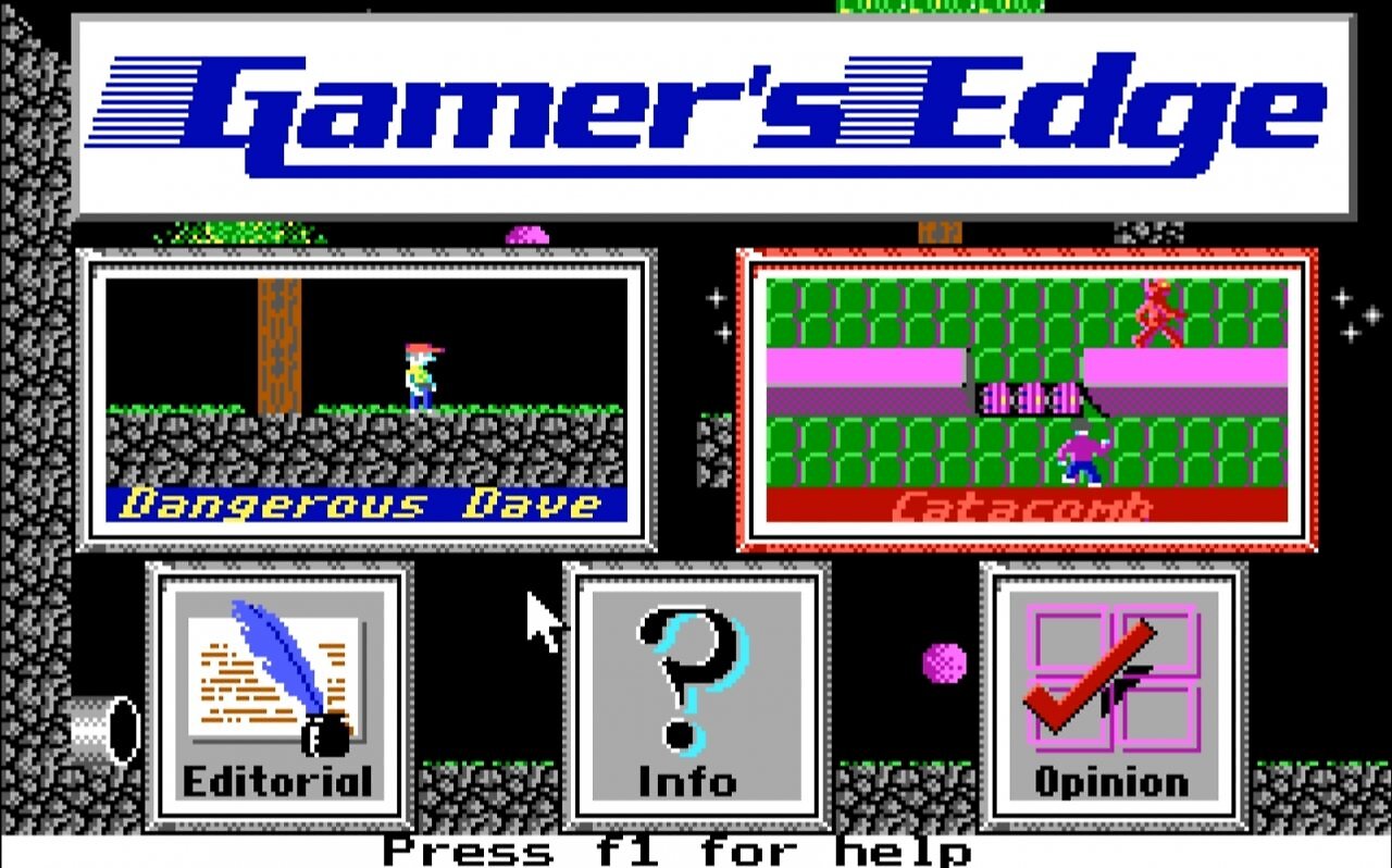 [27/06/2025] Die Spiele auf der Diskette von Gamer's Edge startete man über so ein Menü.